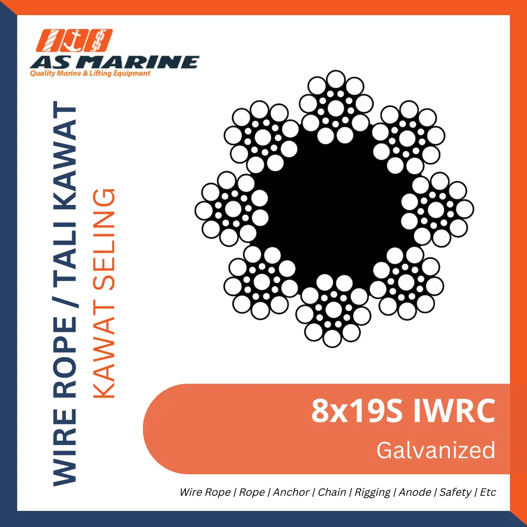 Wire Rope 8x19S IWRC Galvanized